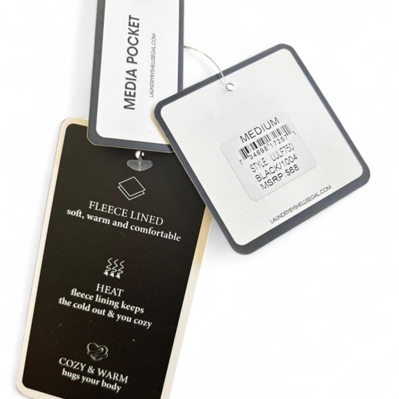 Black Fleece Lined Leggings for fall size Medium - Picture 2 of 3